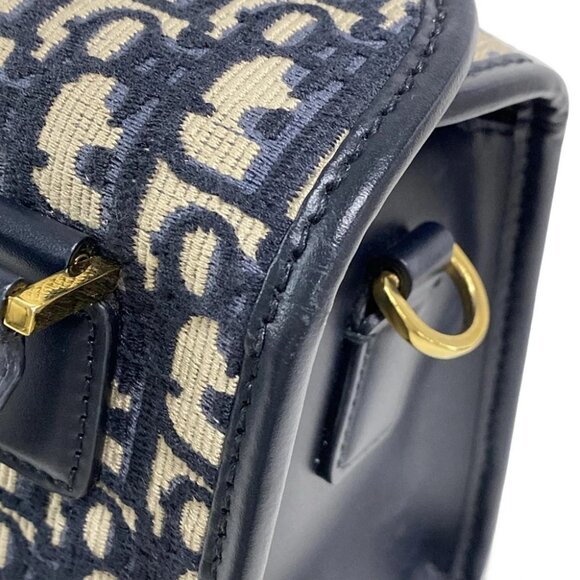 DIOR/ChristianDior Small Boston Bag M8671UZAX_M928 Blue Jacquard - Handbag - Picture 13 of 14